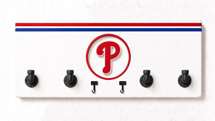 MLB NL-  Coat Rack, Sports Wall Hooks, Man Cave Coat Hanger, Hockey Fan Gift