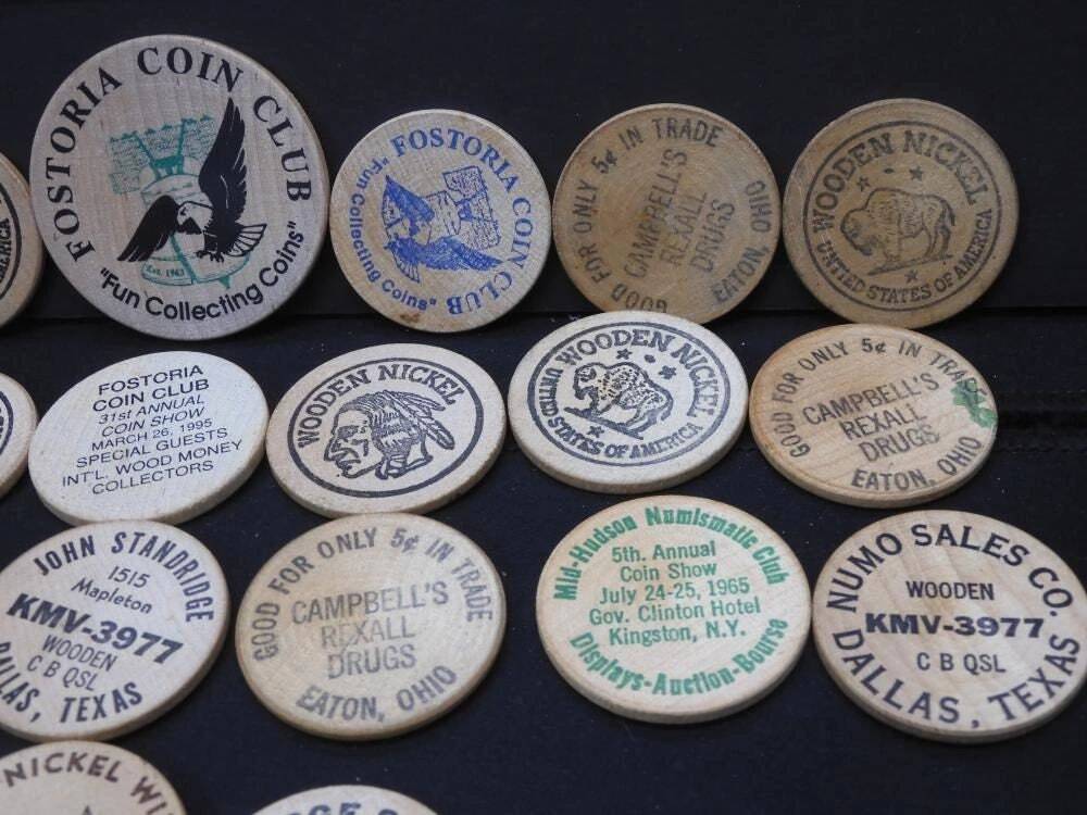 24 Wooden Nickels