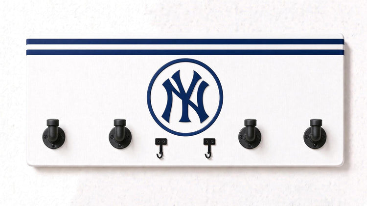 MLB-AL-  Coat Rack, Sports Wall Hooks, Man Cave Coat Hanger, Hockey Fan Gift