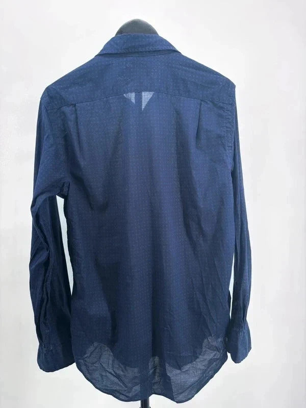 Polo Ralph Lauren Men's Small Navy Geometric Print Long Sleeve Button Up Shirt