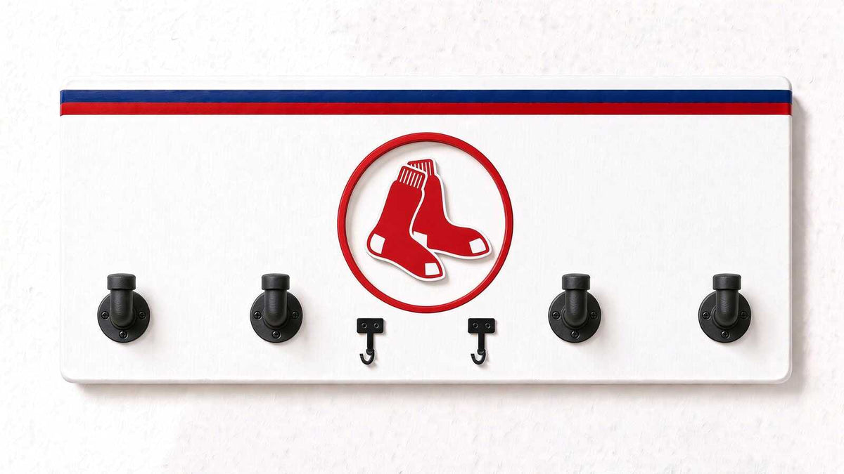 MLB-AL-  Coat Rack, Sports Wall Hooks, Man Cave Coat Hanger, Hockey Fan Gift