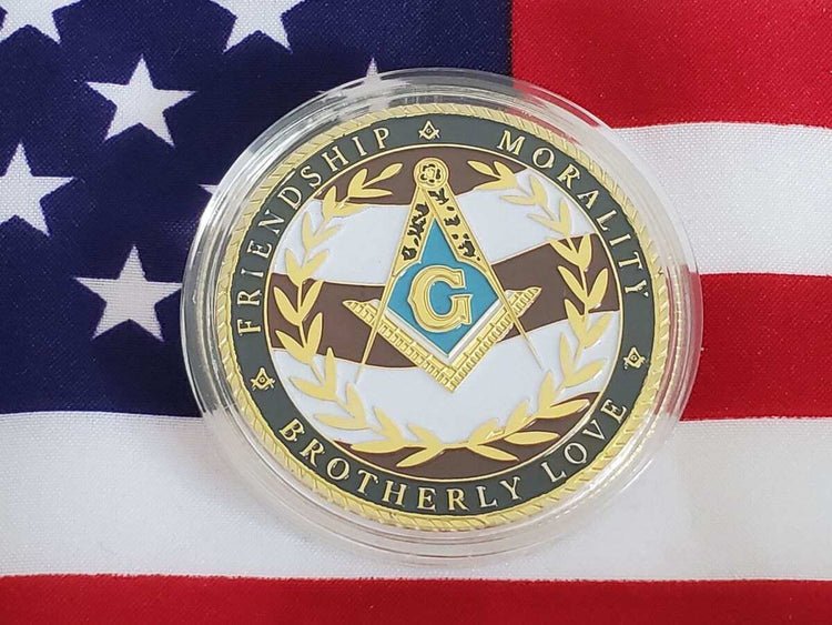 Free Mason Coin- Honoring Military