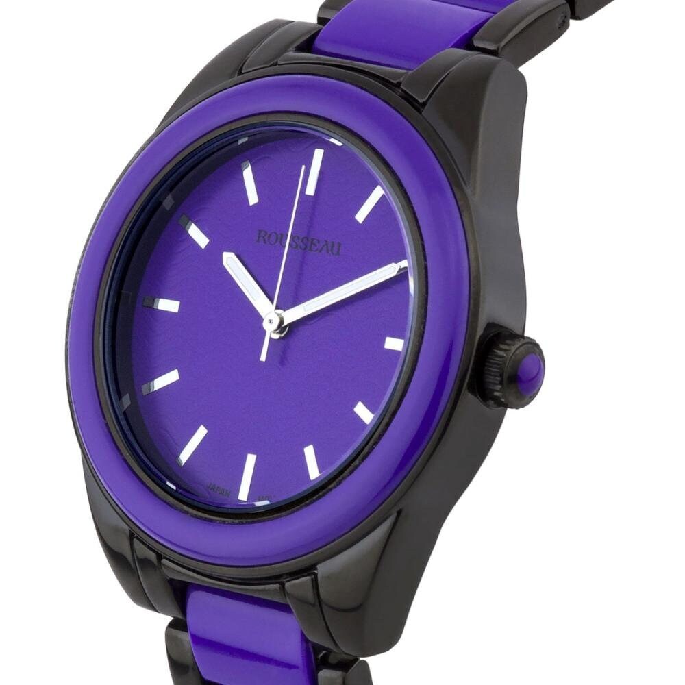 Rousseau Enamel Insert Link 38mm Case Ladies Watch