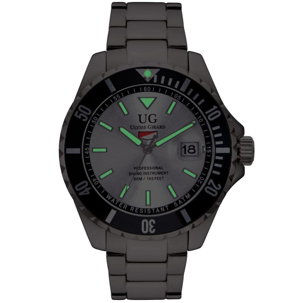 Ulysse Girard 42mm Case Sport Diver White Dial