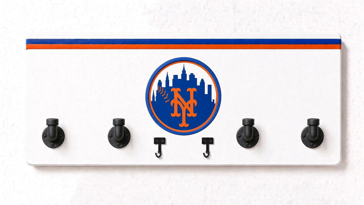 MLB NL-  Coat Rack, Sports Wall Hooks, Man Cave Coat Hanger, Hockey Fan Gift