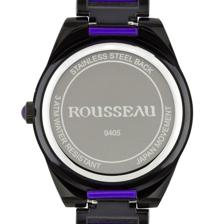 Rousseau Enamel Insert Link 38mm Case Ladies Watch