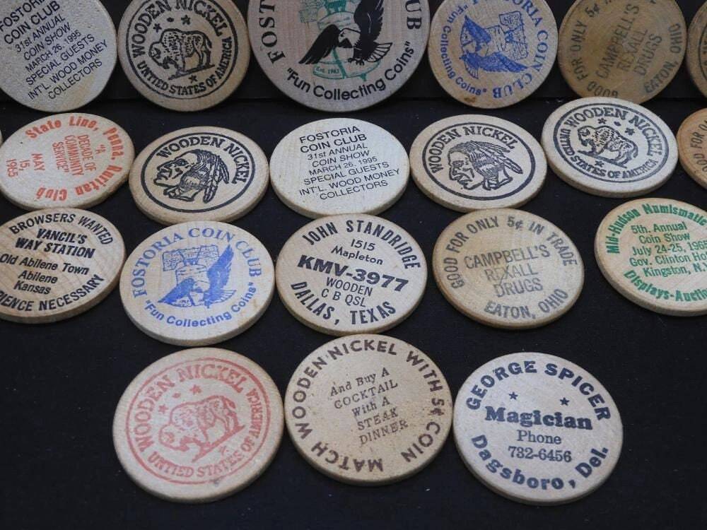 24 Wooden Nickels