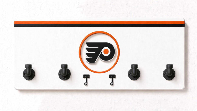 NHL-EAST-  Coat Rack, Sports Wall Hooks, Man Cave Coat Hanger, Hockey Fan Gift