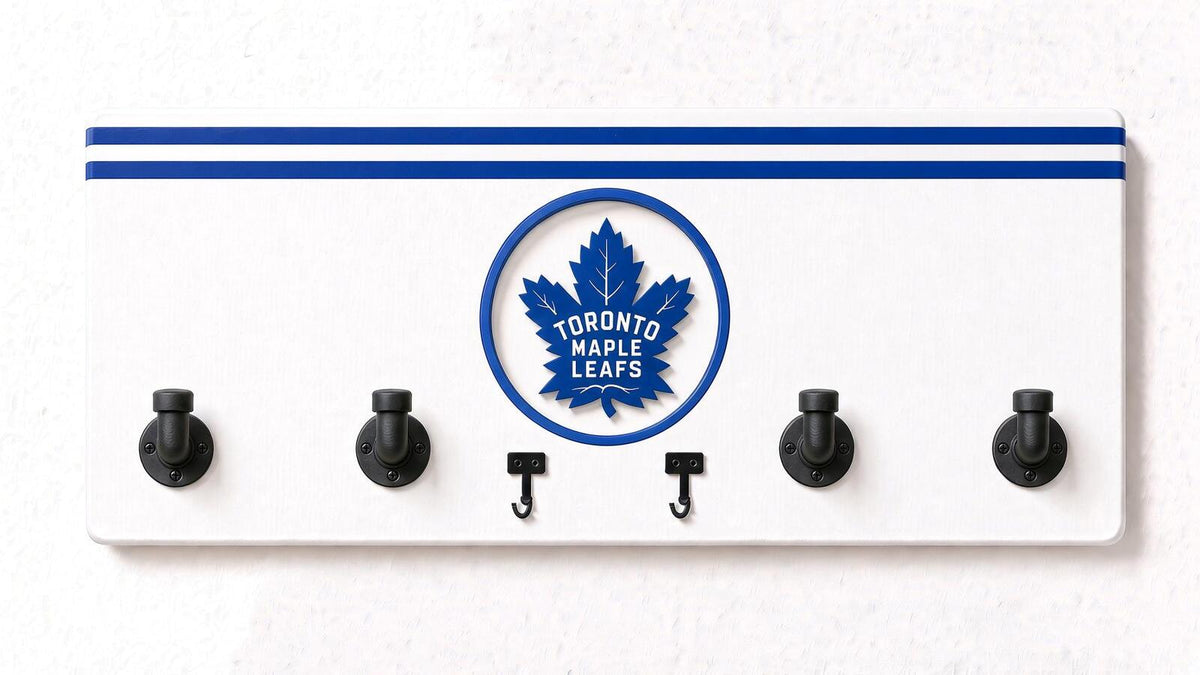 NHL-EAST-  Coat Rack, Sports Wall Hooks, Man Cave Coat Hanger, Hockey Fan Gift