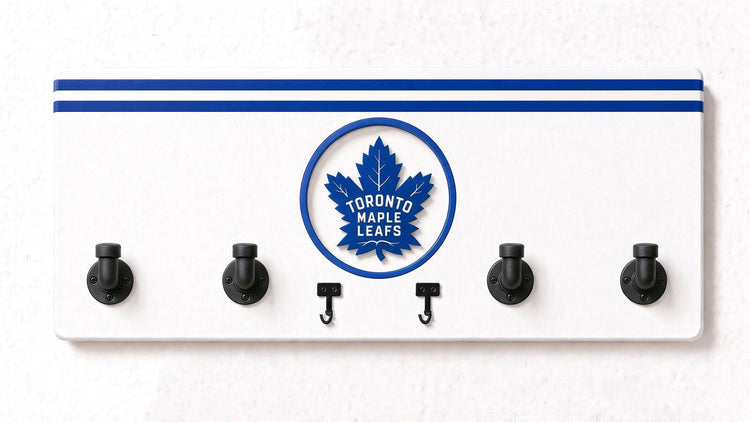 NHL-EAST-  Coat Rack, Sports Wall Hooks, Man Cave Coat Hanger, Hockey Fan Gift