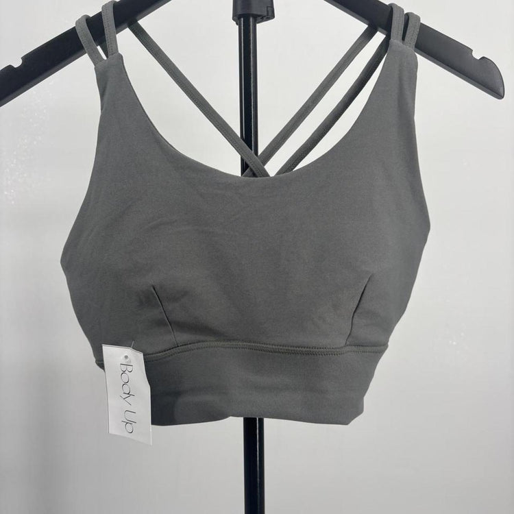 Body Up Sports Bra Size S Teal Tundra Strappy Back New With Tags