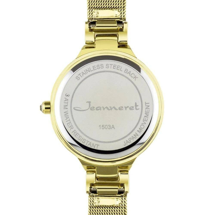 Jeanneret 34mm Case Crystal Bezel Mesh Band Watch