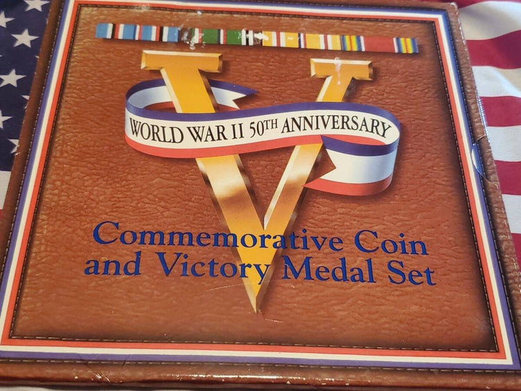 WWII COMMEMORATIVE Coin and Victory Medal