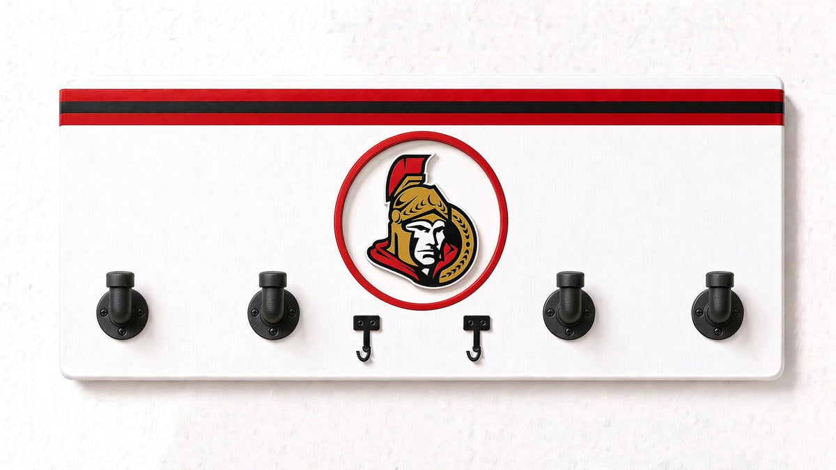 NHL-EAST-  Coat Rack, Sports Wall Hooks, Man Cave Coat Hanger, Hockey Fan Gift