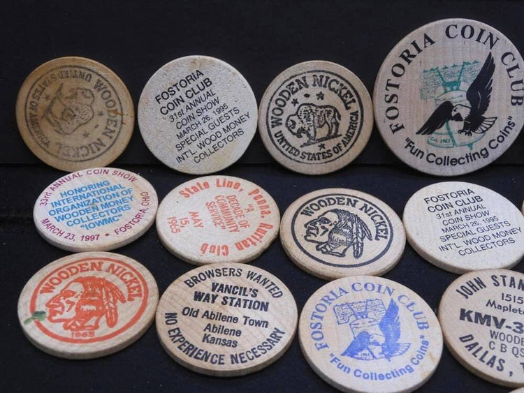 24 Wooden Nickels