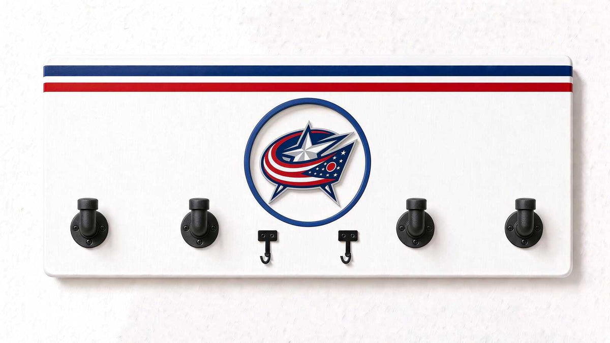 NHL-EAST-  Coat Rack, Sports Wall Hooks, Man Cave Coat Hanger, Hockey Fan Gift