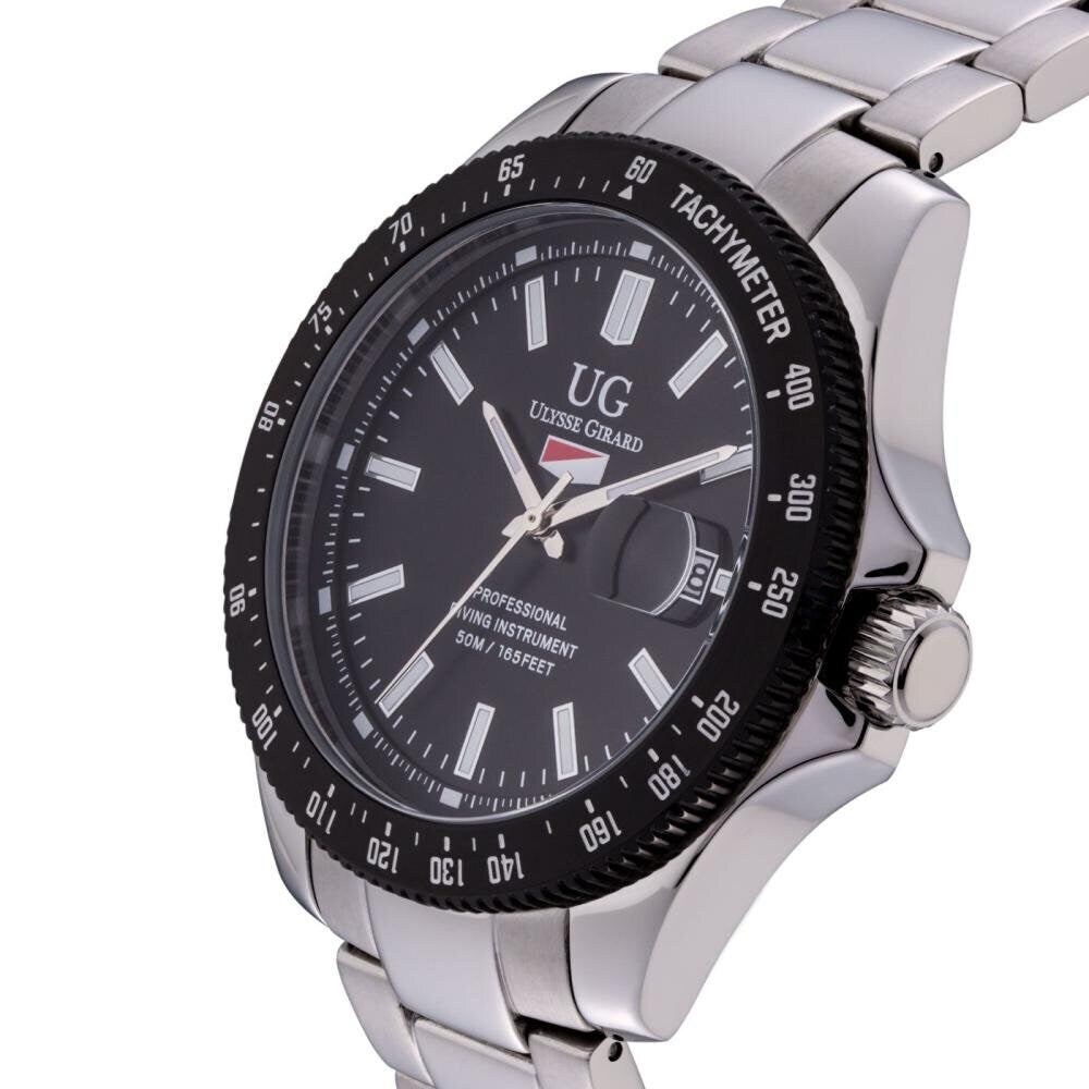 Ulysse Girard 42mm Case Sport Diver Watch Black Dial Watch