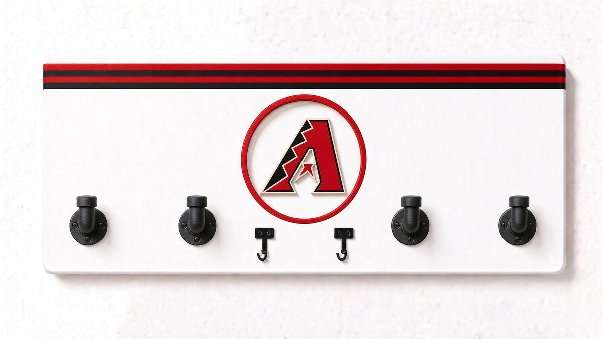 MLB NL-  Coat Rack, Sports Wall Hooks, Man Cave Coat Hanger, Hockey Fan Gift