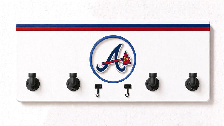 MLB NL-  Coat Rack, Sports Wall Hooks, Man Cave Coat Hanger, Hockey Fan Gift