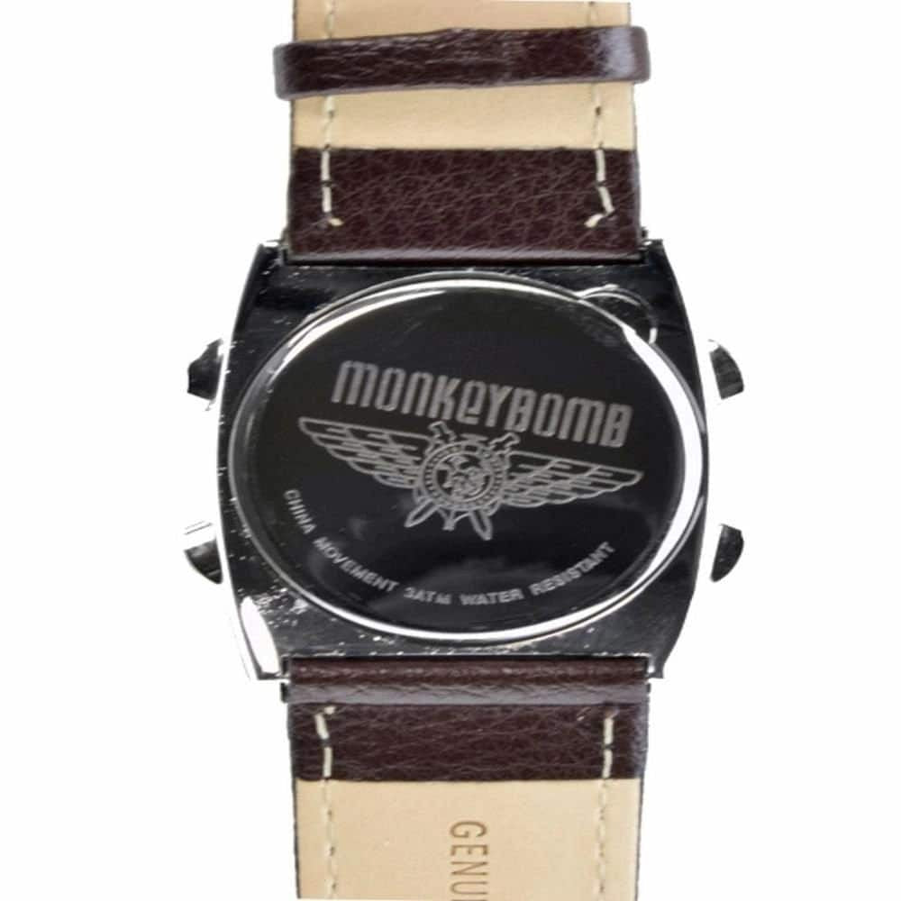 Monkey Bomb Casual Digital Leather Men's Watch