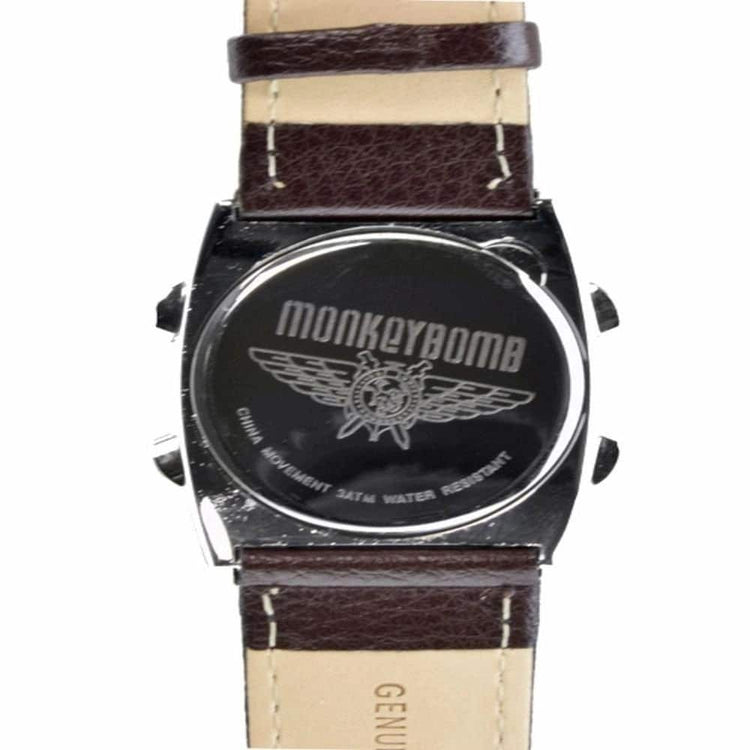 Monkey Bomb Casual Digital Leather Men's Watch