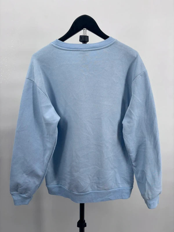 Disney Stitch Hawaii Ohana Light Blue Graphic Crewneck Sweatshirt