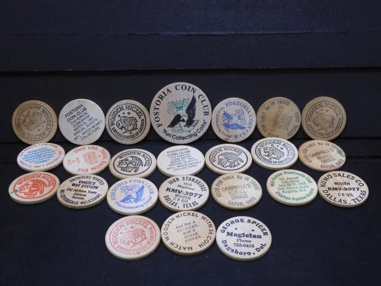 24 Wooden Nickels