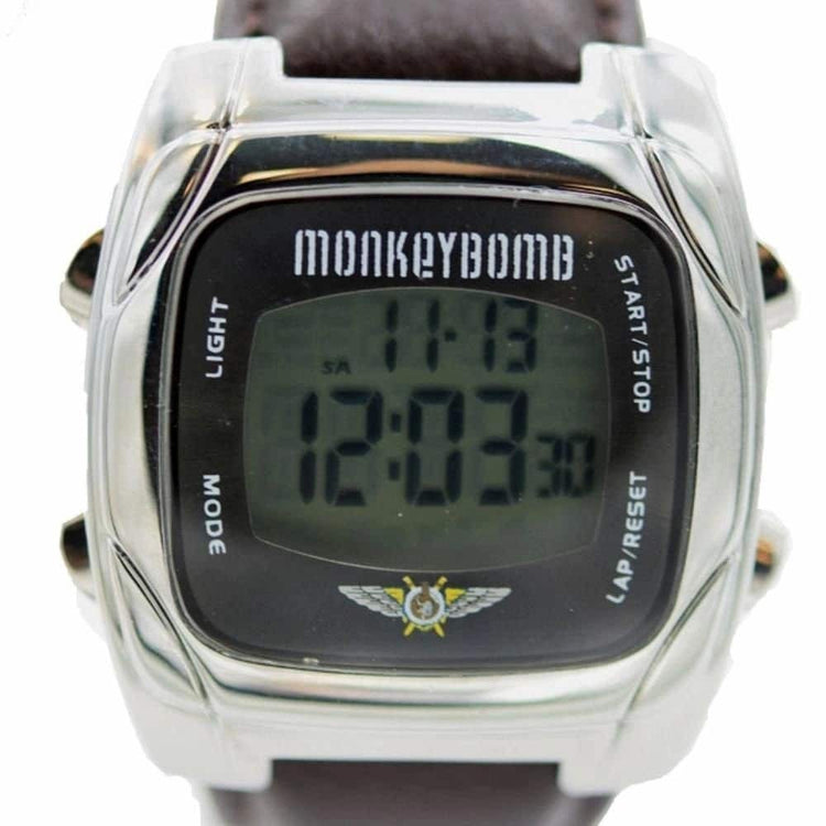 Monkey Bomb Casual Digital Leather Men's Watch
