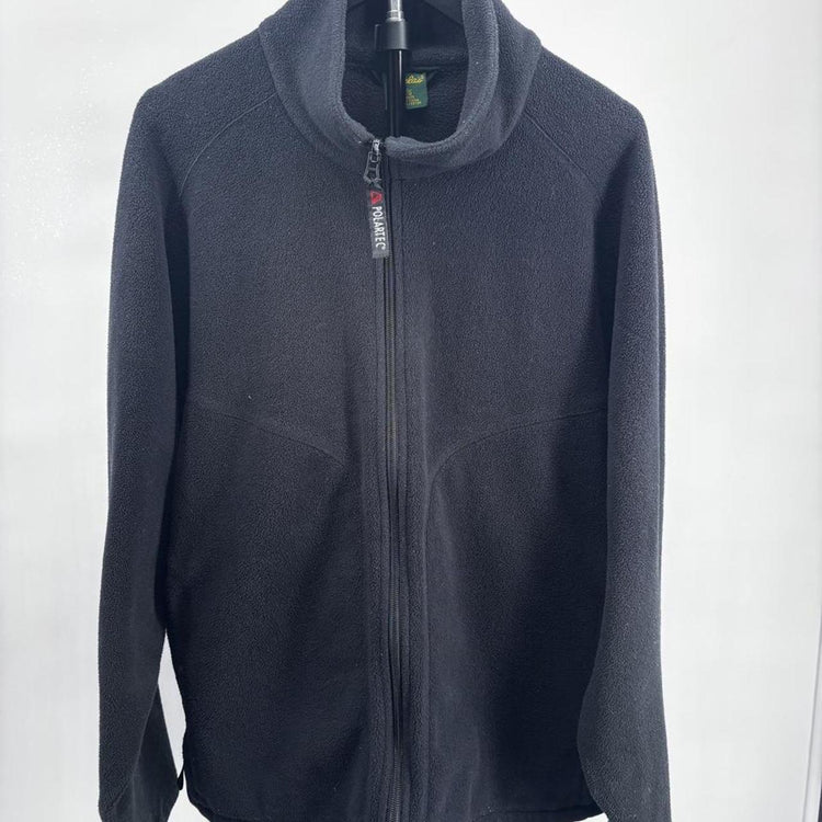 Cabelas Polartec Black Fleece Jacket XL Gorpcore Outdoor Full Zip
