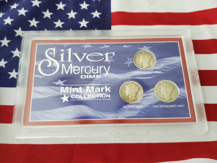 Silver Mercury Dime- Mint Mark Collection