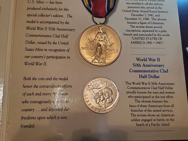 WWII COMMEMORATIVE Coin and Victory Medal