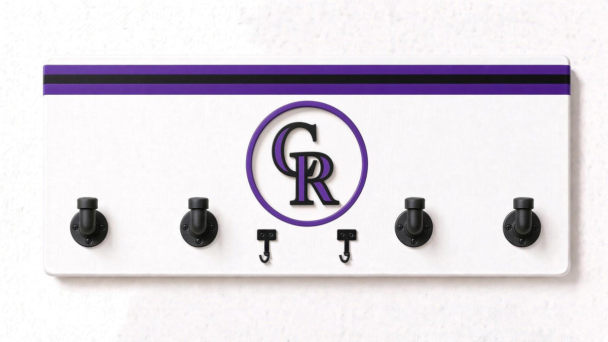 MLB NL-  Coat Rack, Sports Wall Hooks, Man Cave Coat Hanger, Hockey Fan Gift