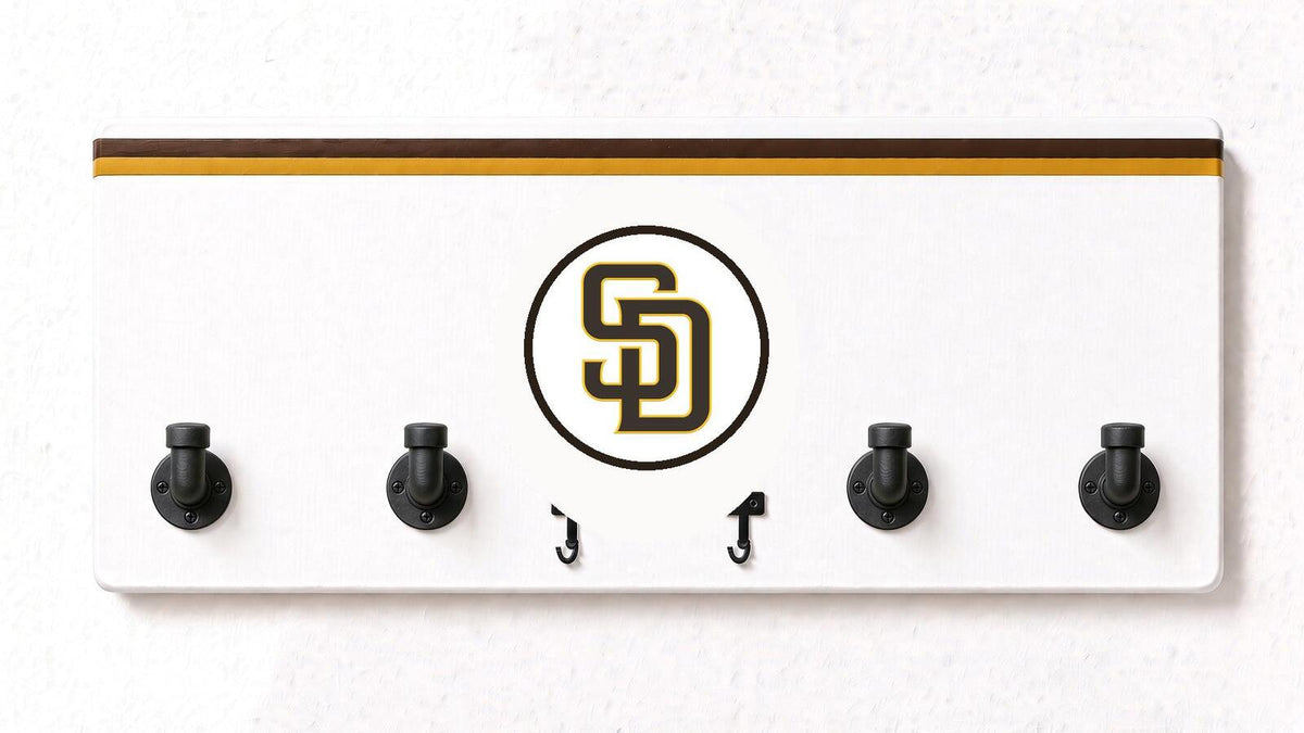MLB NL-  Coat Rack, Sports Wall Hooks, Man Cave Coat Hanger, Hockey Fan Gift