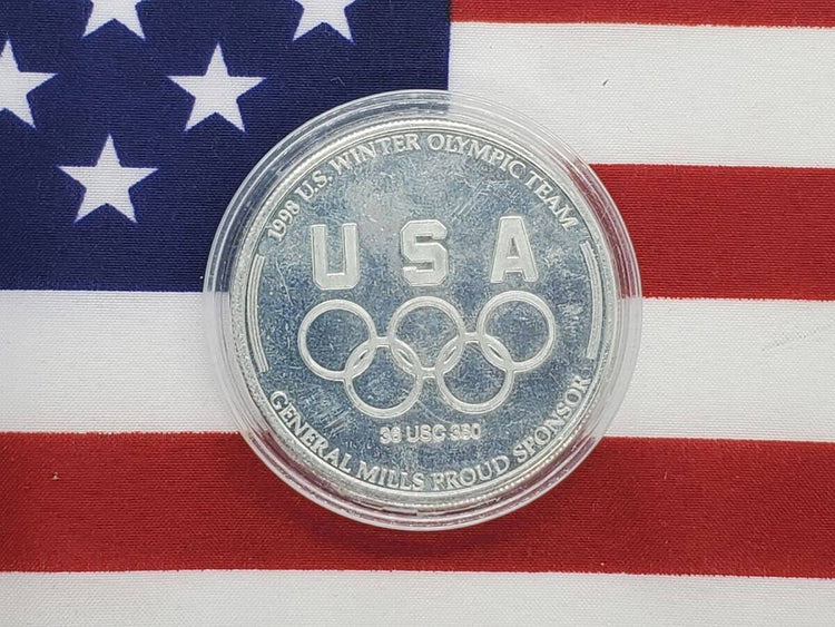 1998 Nagano Olympic Coin- Downhill Skiing
