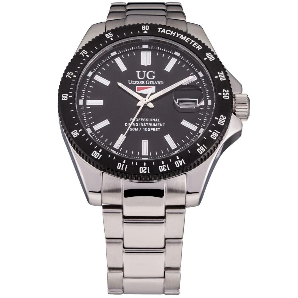Ulysse Girard 42mm Case Sport Diver Watch Black Dial Watch