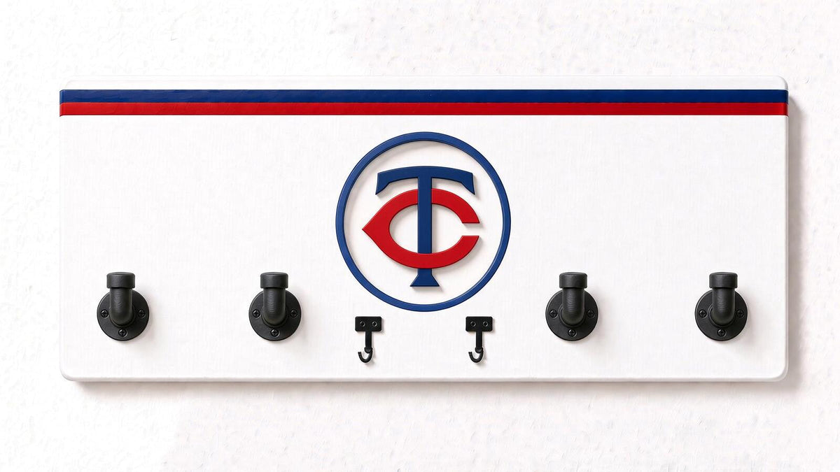 MLB-AL-  Coat Rack, Sports Wall Hooks, Man Cave Coat Hanger, Hockey Fan Gift