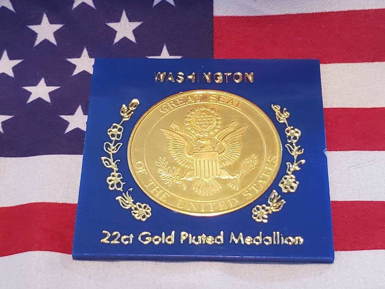 Washington 22ct Gold Plated Medallion