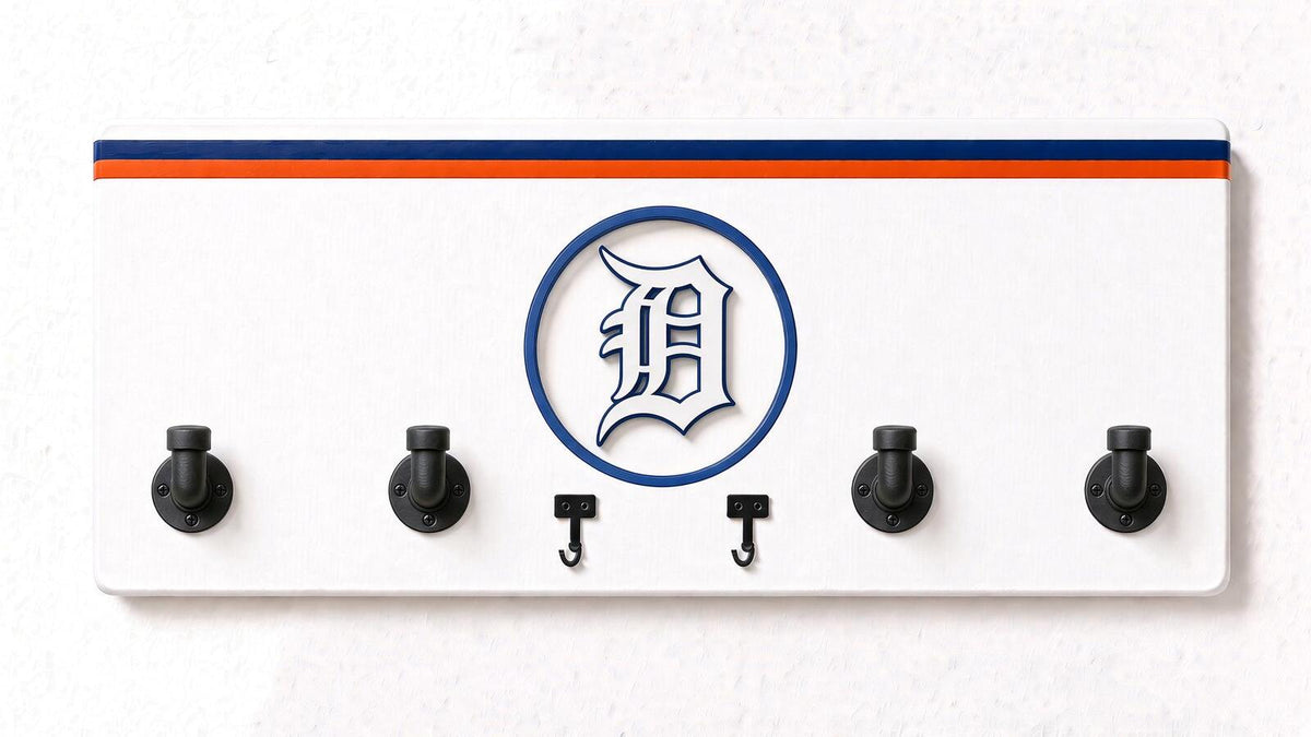 MLB-AL-  Coat Rack, Sports Wall Hooks, Man Cave Coat Hanger, Hockey Fan Gift