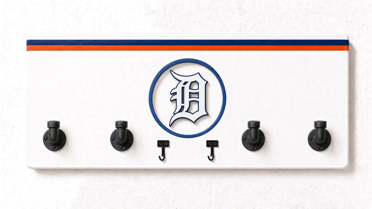 MLB-AL-  Coat Rack, Sports Wall Hooks, Man Cave Coat Hanger, Hockey Fan Gift