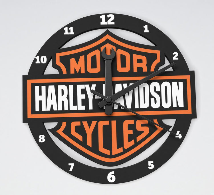 Harley-Davidson Style Wall Clock – Mechanic Hands