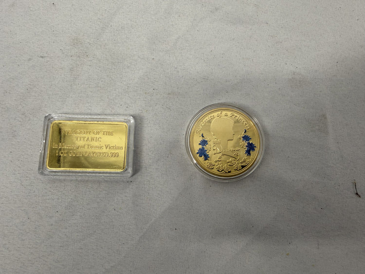 Princess Diana and Titanic Coins