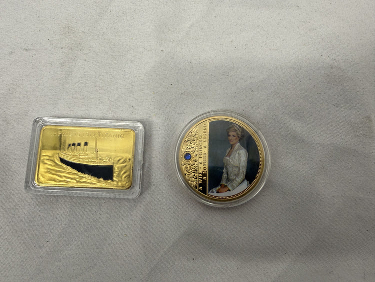 Princess Diana and Titanic Coins