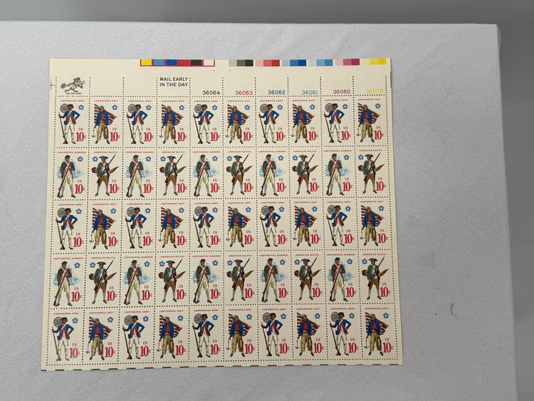 Collection of Vintage US Commemorative and Themed Postage Stamp Sheets