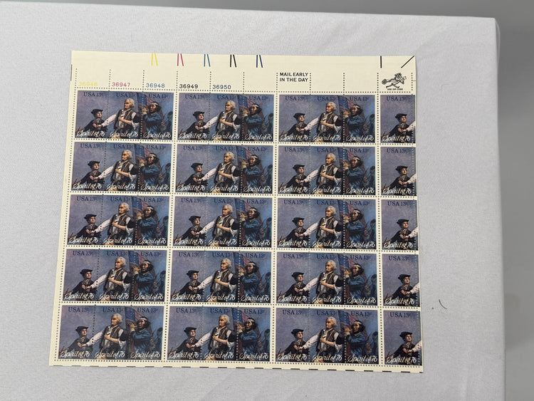 Collection of Vintage US Commemorative and Themed Postage Stamp Sheets