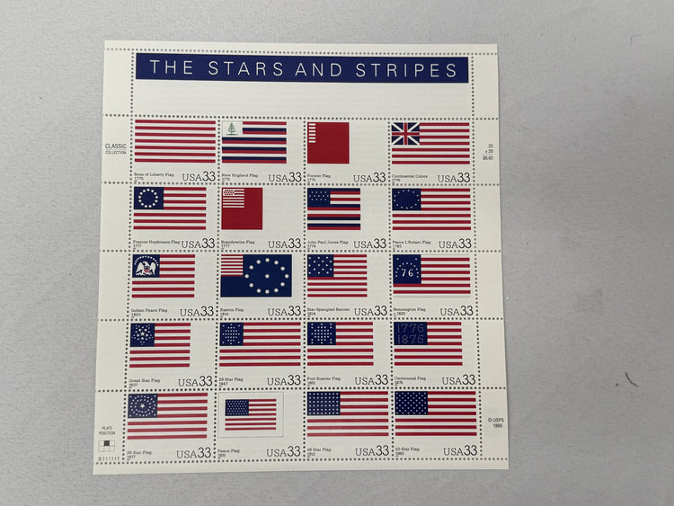 Collection of Vintage US Commemorative and Themed Postage Stamp Sheets