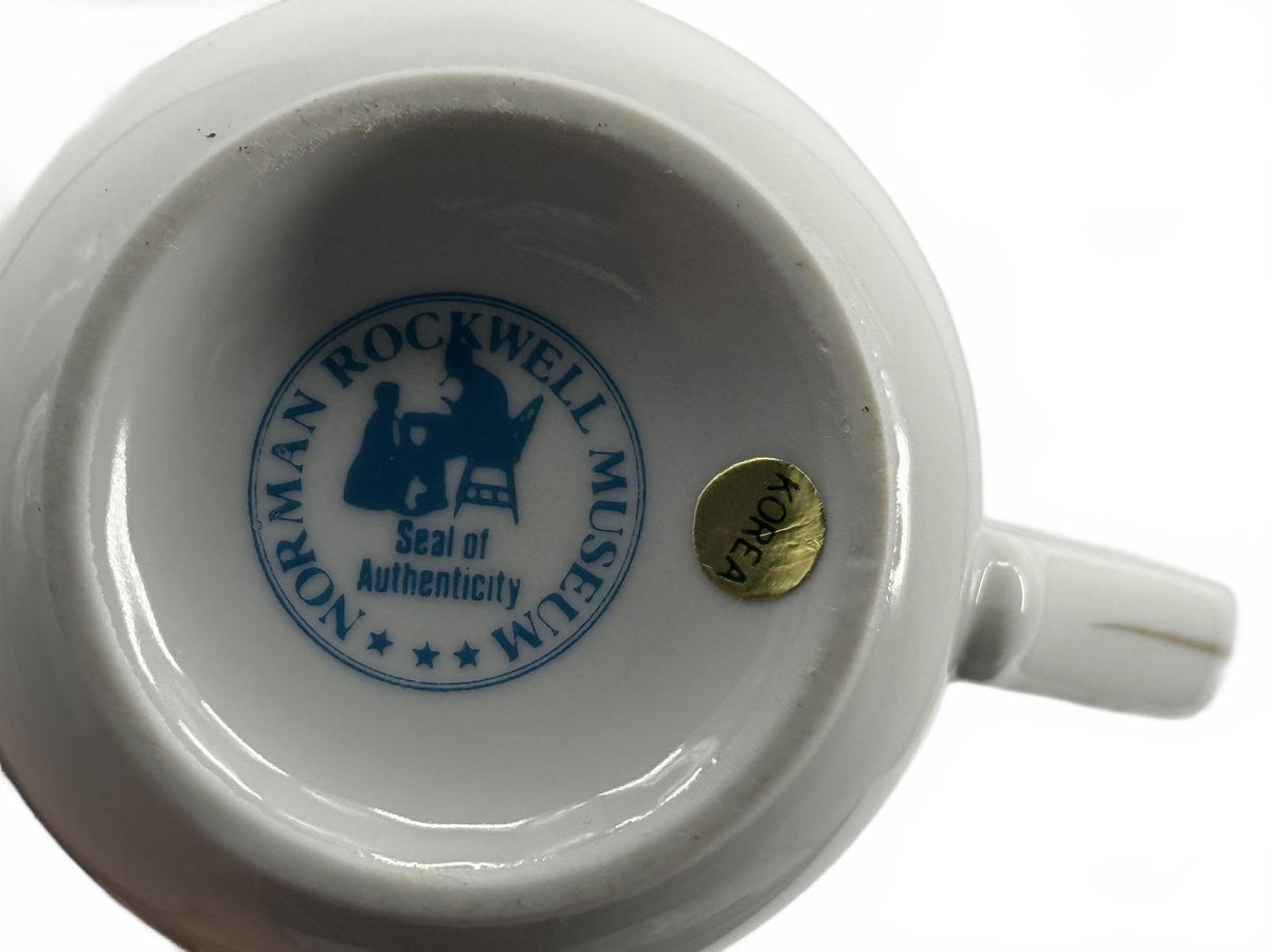 Norman Rockwell Museum The Toymaker Porcelain Coffee Mug with Gold Trim - 1982