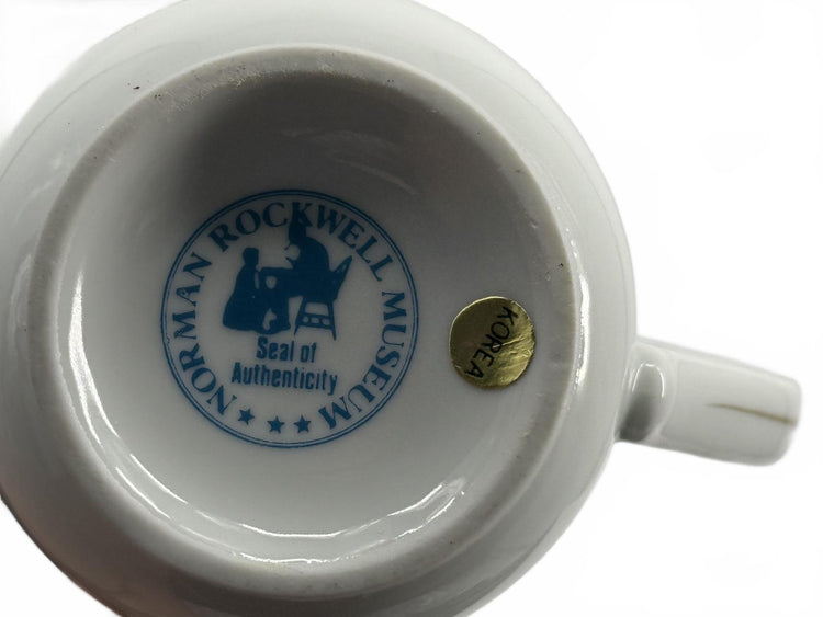 Norman Rockwell Museum The Toymaker Porcelain Coffee Mug with Gold Trim - 1982