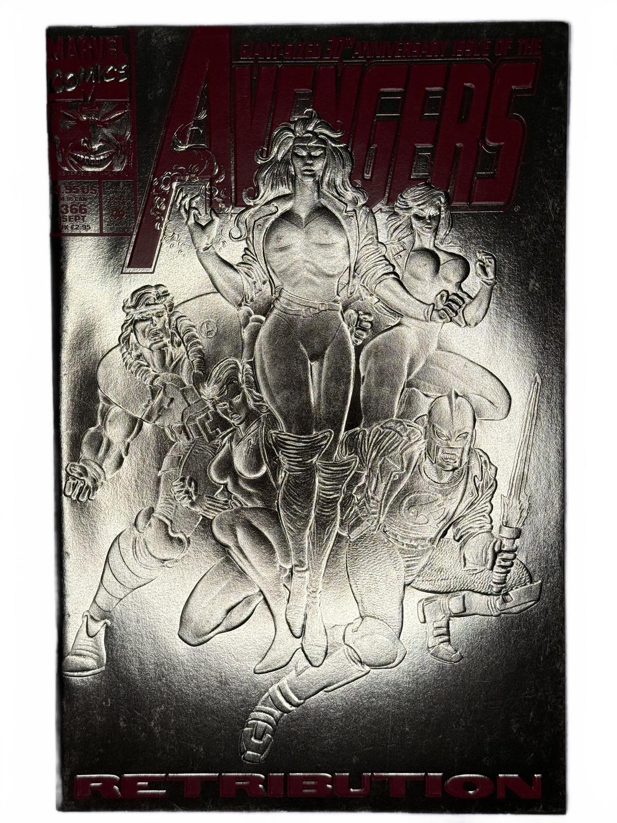 Avengers # 363 and #366 - 30th Anniversary foil/embossed issues