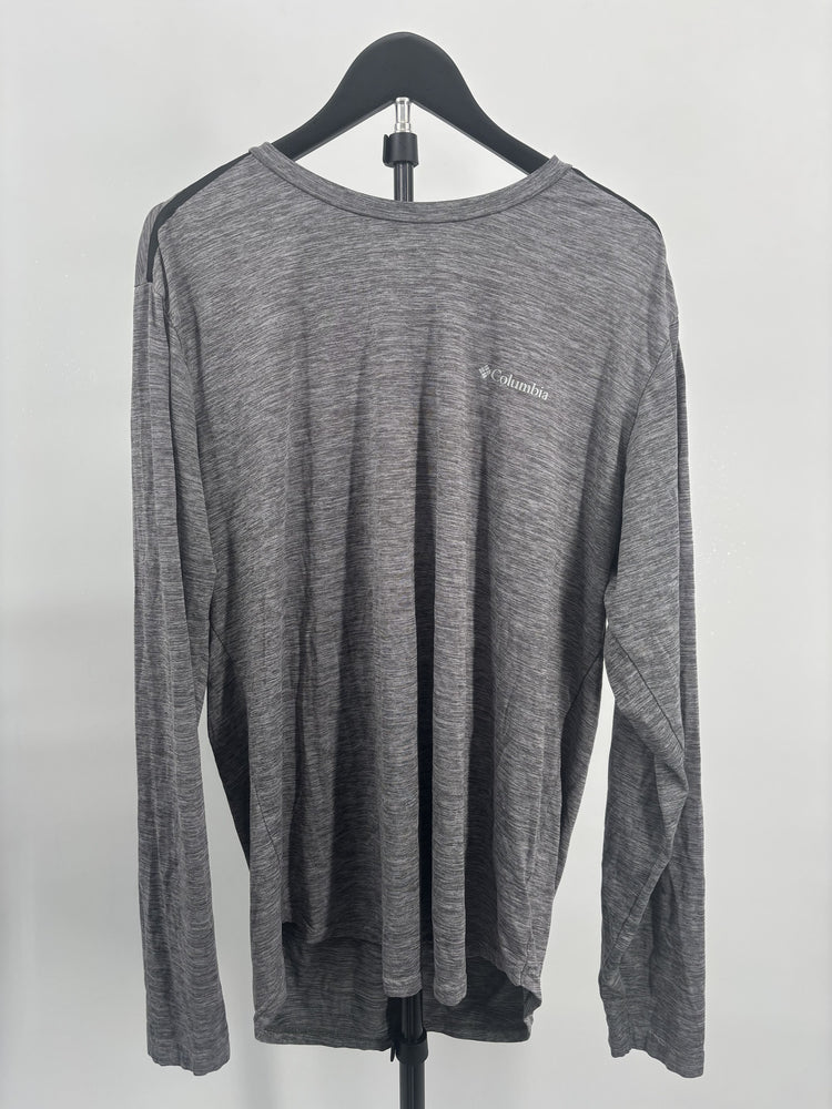 Columbia Gray Long Sleeve Athletic Performance Shirt Large