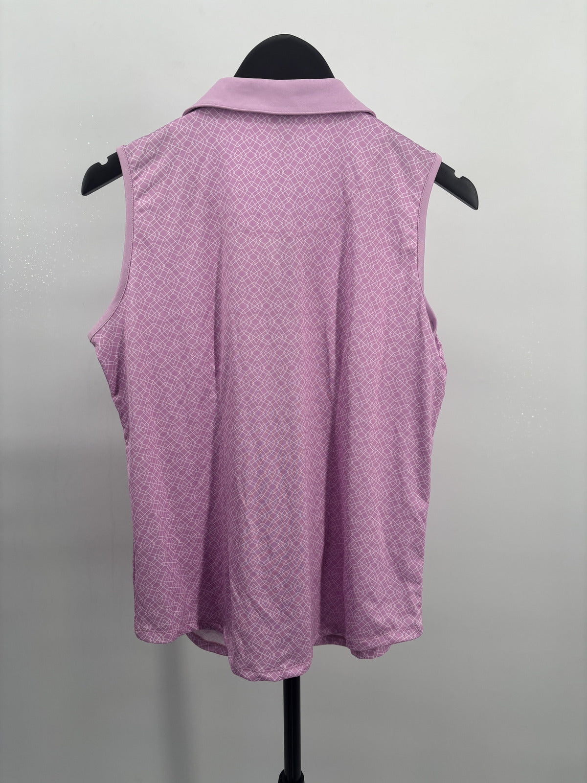 Pastel Pink Lavender Sleeveless Polo Top Preppy Golf Tennis Country Club Style